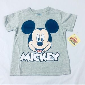 Kids Mickey Mouse Disney Grey T-shirt NWT